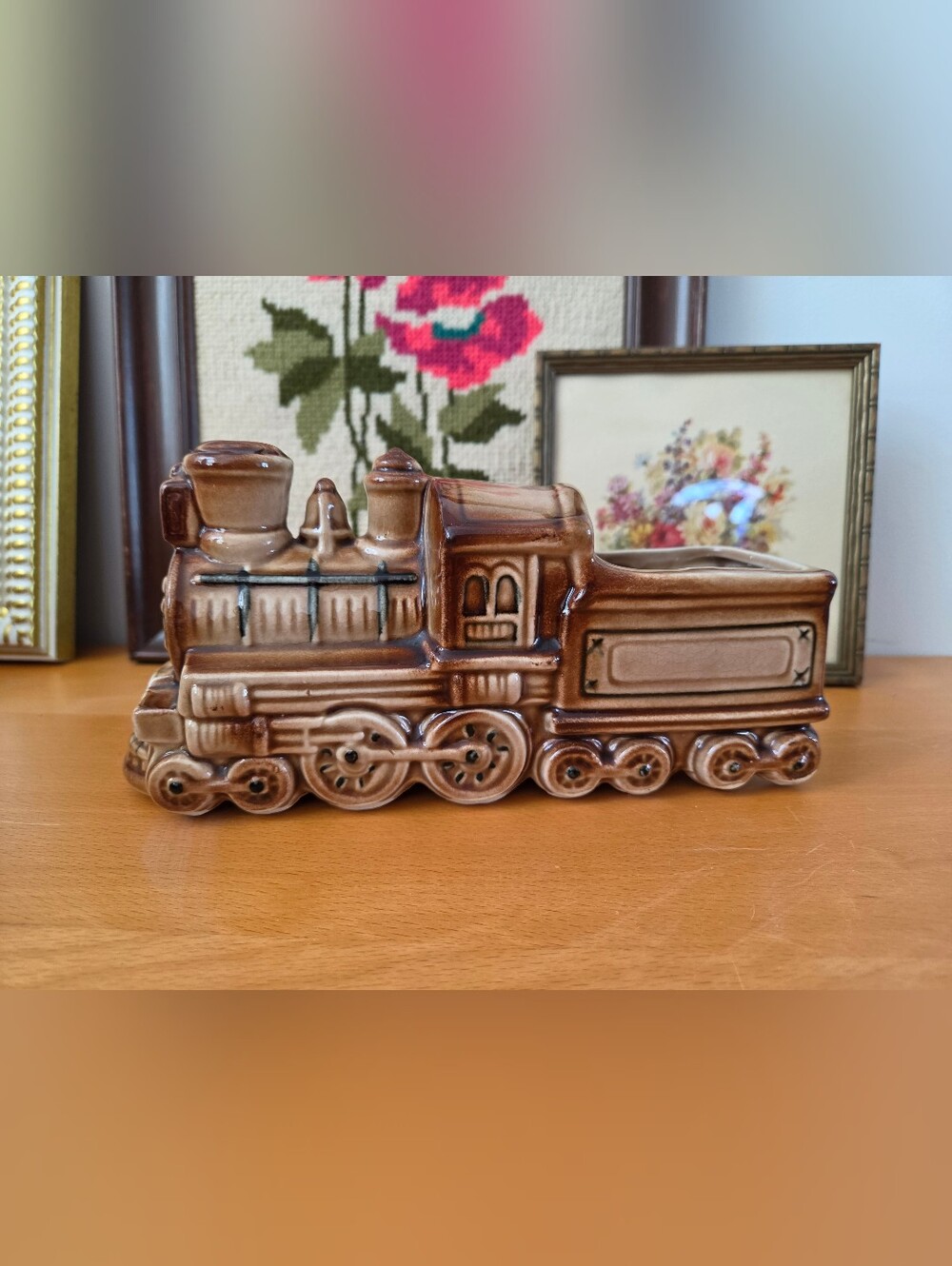 Vintage 1950s–1970s Japanese Locomotive Planter